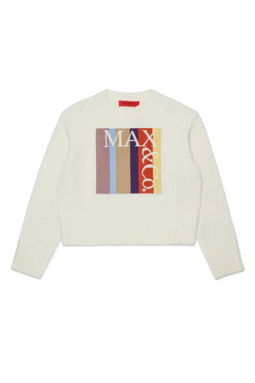 maglione in lana con maxi logo MX0404 MX043 MX102 MAX&CO. KID 