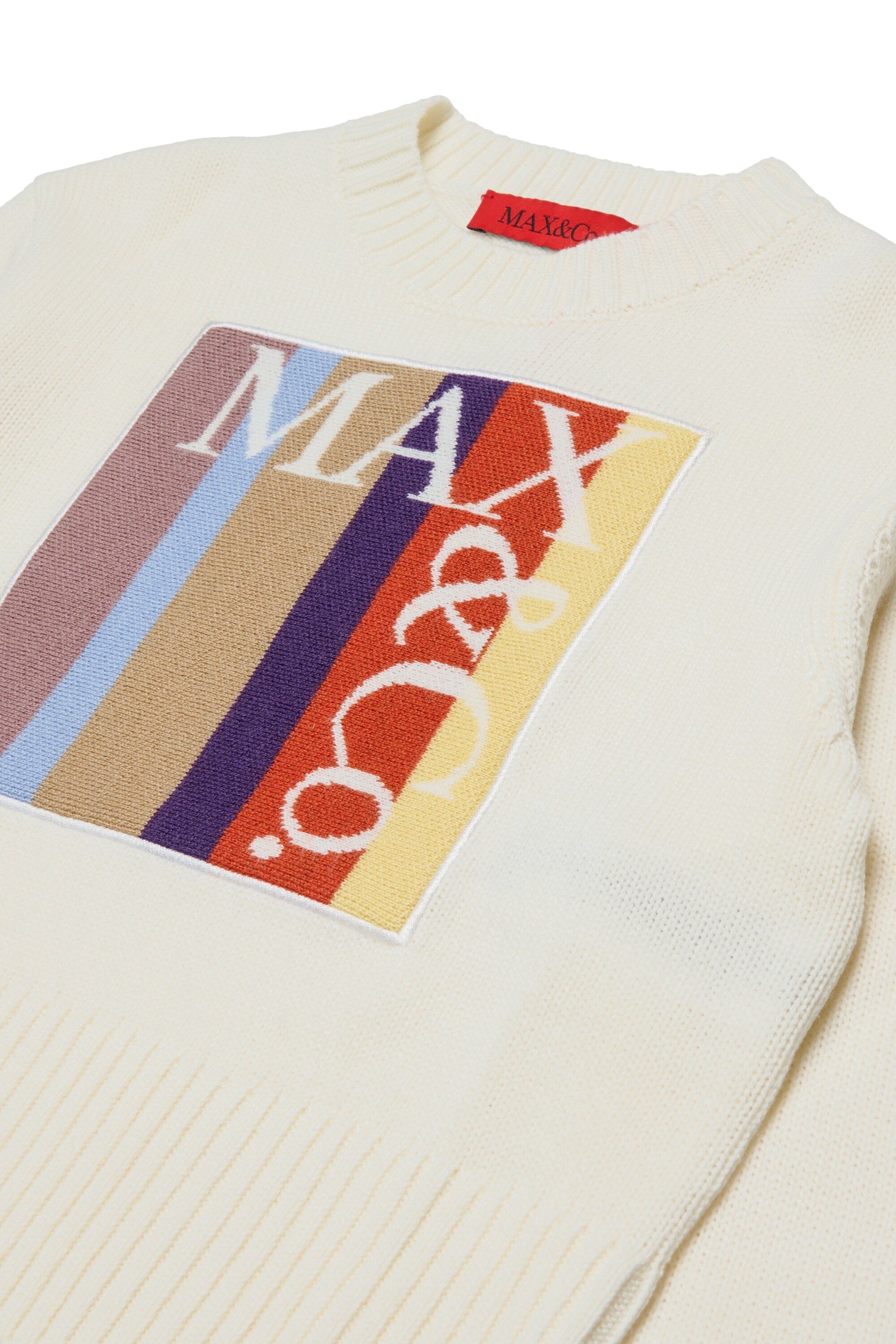 maglione in lana con maxi logo MX0404 MX043 MX102 MAX&CO. KID 