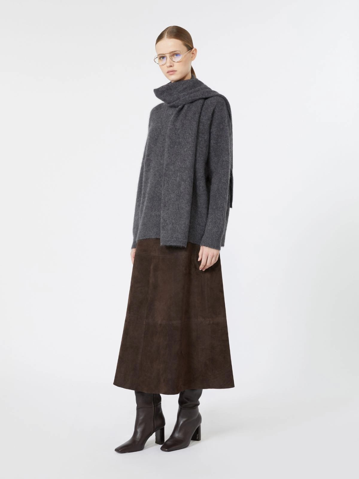 gonna in pelle scamosciata SMMFIORIRE 004 MAXMARA S 