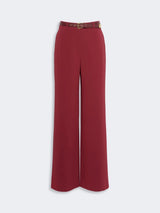 MAXMARA STUDIO pantalone ampio in cady Rubino