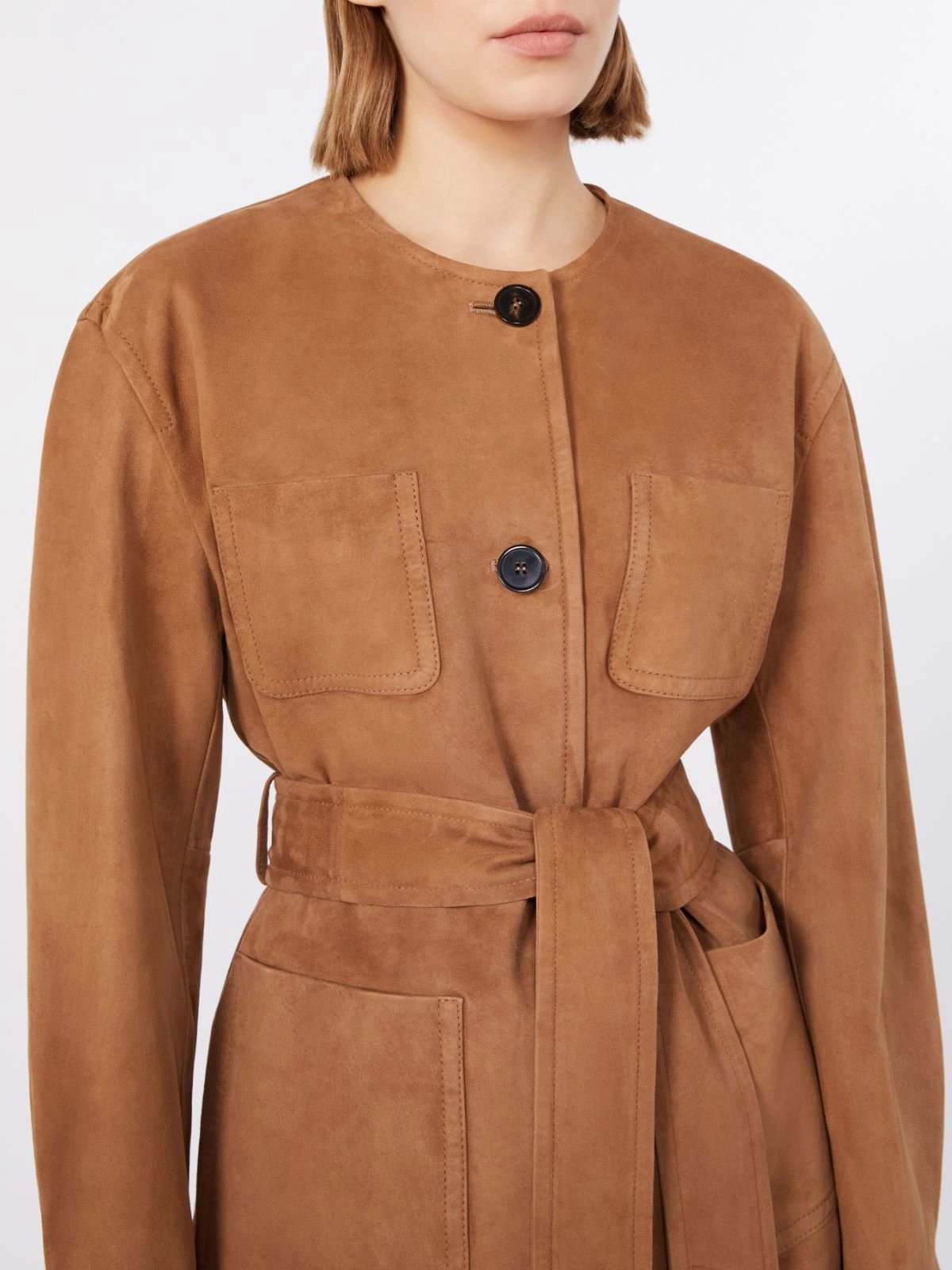 giacca in pelle scamosciata MSTBOEMIA 002 MAXMARA STUDIO 