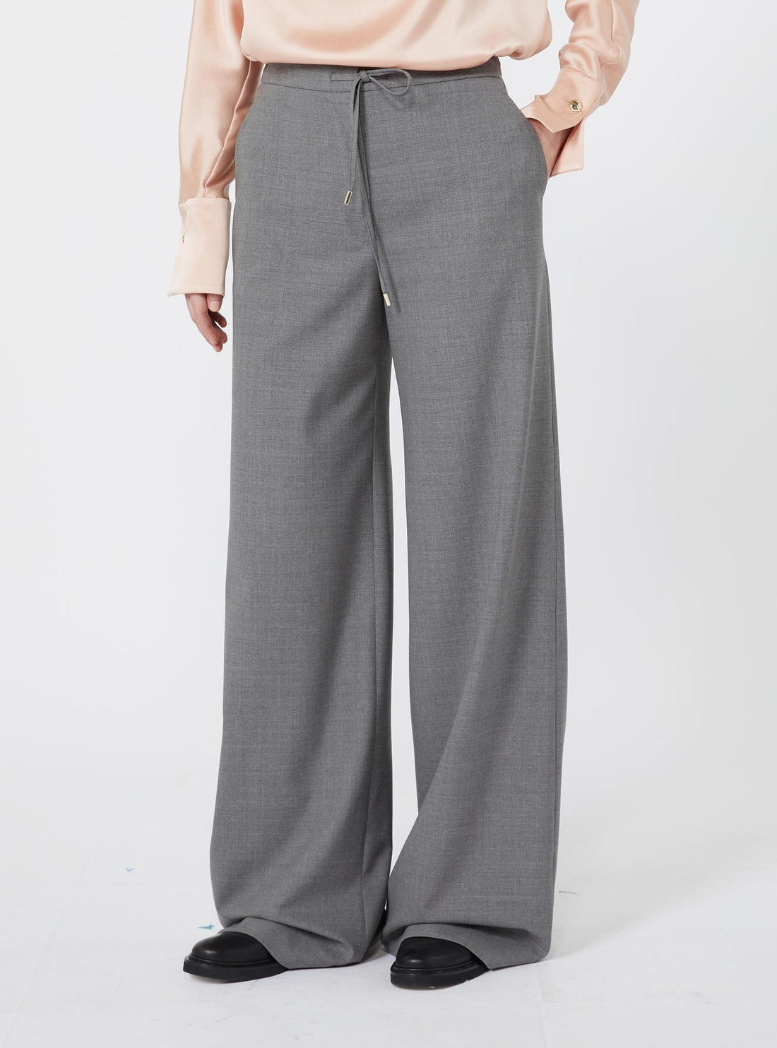 pantalone a coulisse in lana MSTDENARO 010 MAXMARA STUDIO 