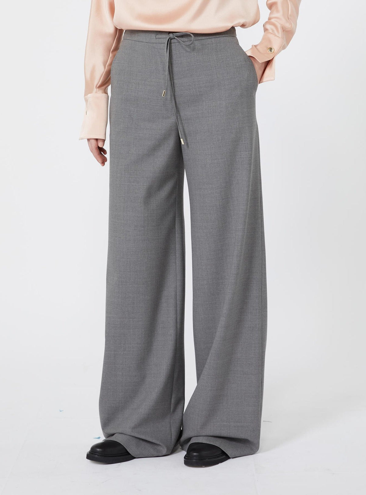 pantalone a coulisse in lana MSTDENARO 010 MAXMARA STUDIO 