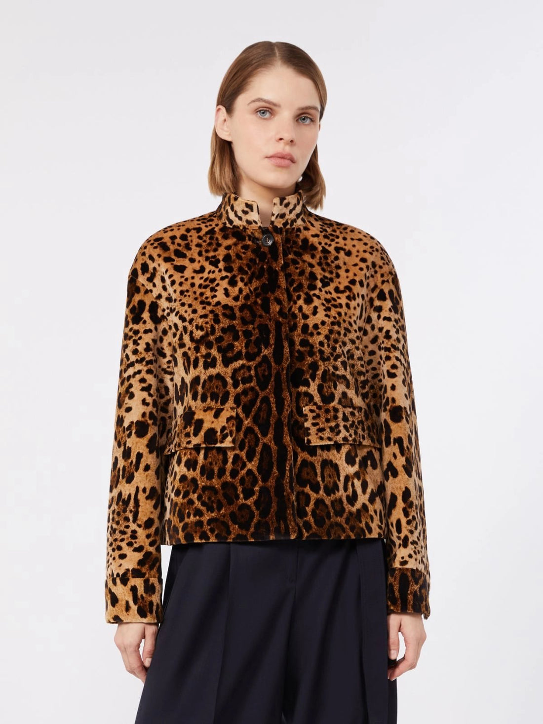Giacca boxy in velluto liscio MSTEDRO 001 MAXMARA STUDIO 