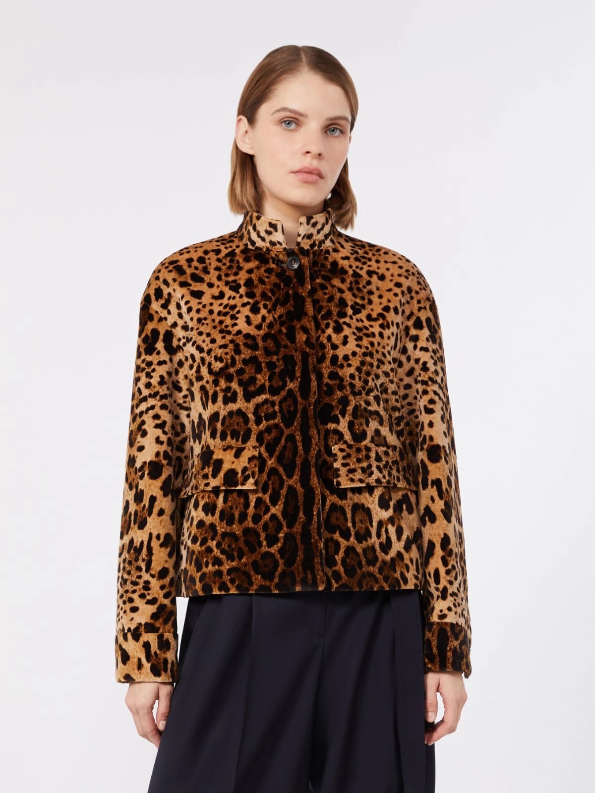 Giacca boxy in velluto liscio MSTEDRO 001 MAXMARA STUDIO 