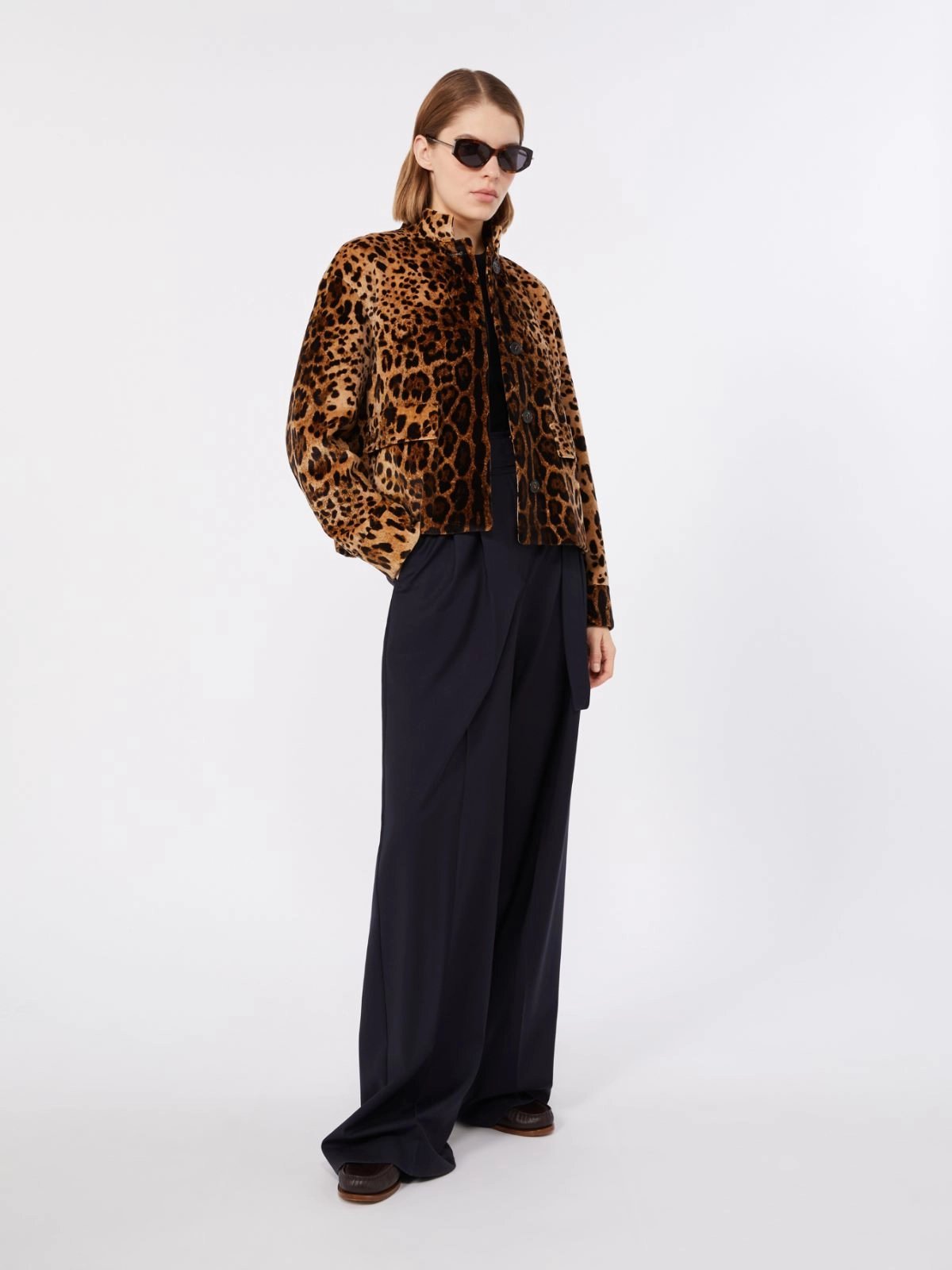 Giacca boxy in velluto liscio MSTEDRO 001 MAXMARA STUDIO 