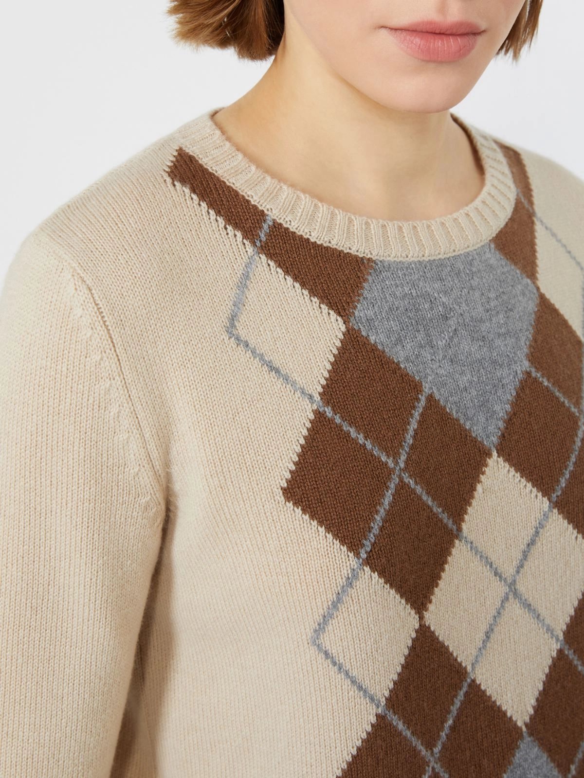 Maglia in lana e cachemire Argyle MSTFARAONE 001 MAXMARA STUDIO 