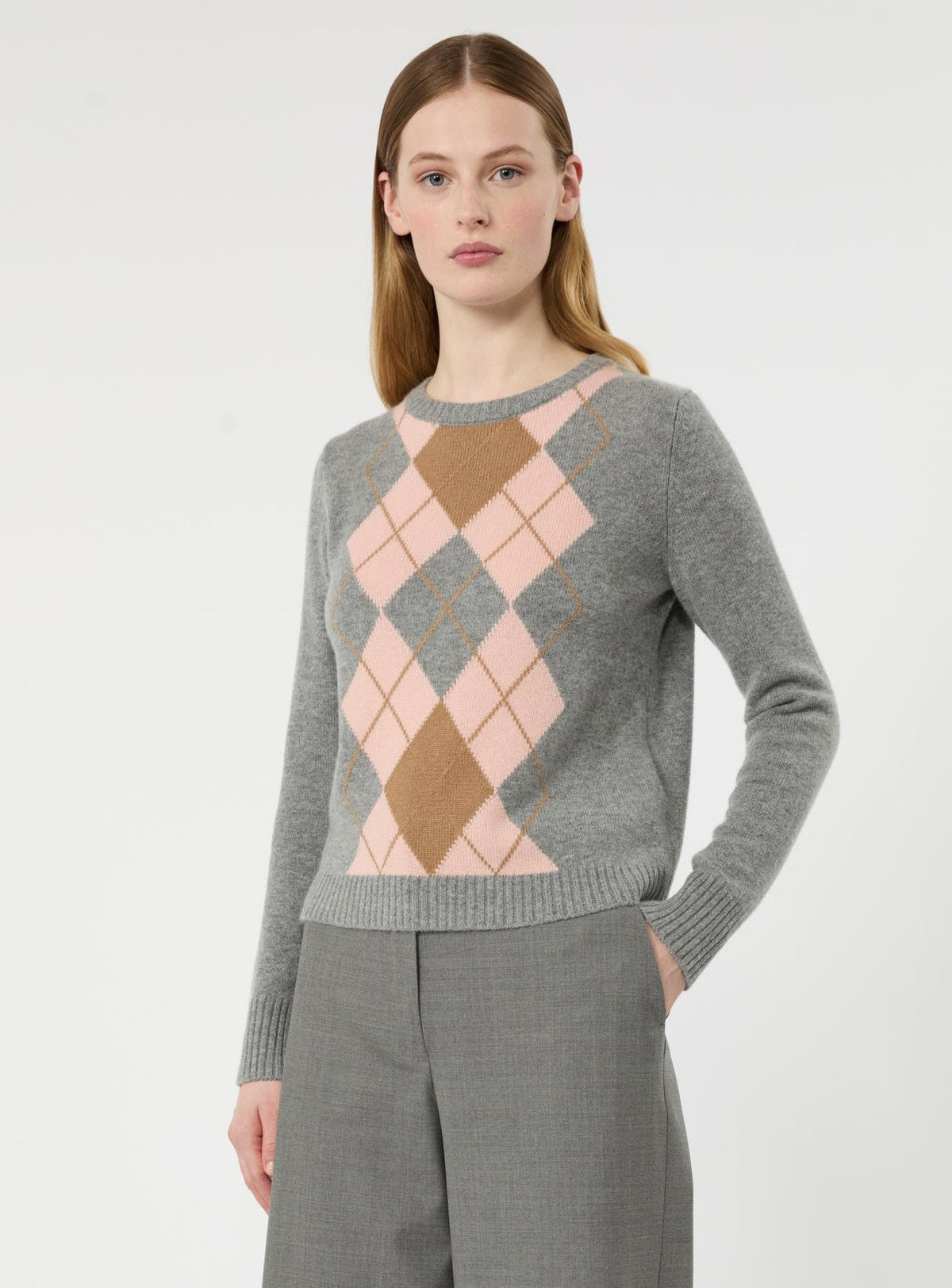 Maglia in lana e cachemire Argyle MSTFARAONE 002 MAXMARA STUDIO 