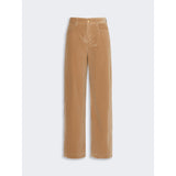 MAXMARA STUDIO pantalone in velluto elasticizzato Cammello