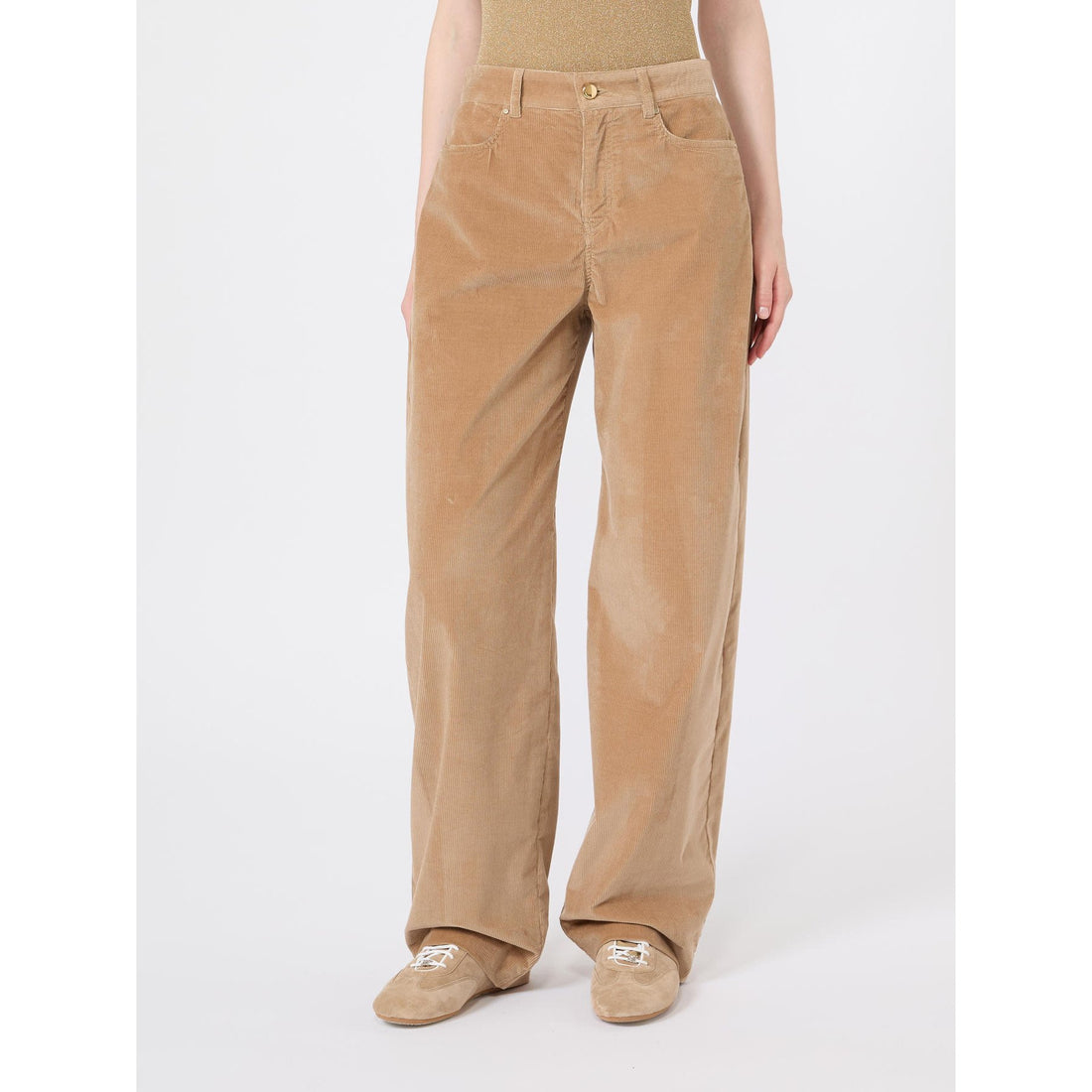 pantalone in velluto elasticizzato MSTFRAGOLA 002 MAXMARA STUDIO 