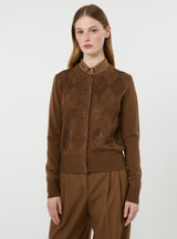 MAXMARA STUDIO cardigan in lana e cachemire Marrone