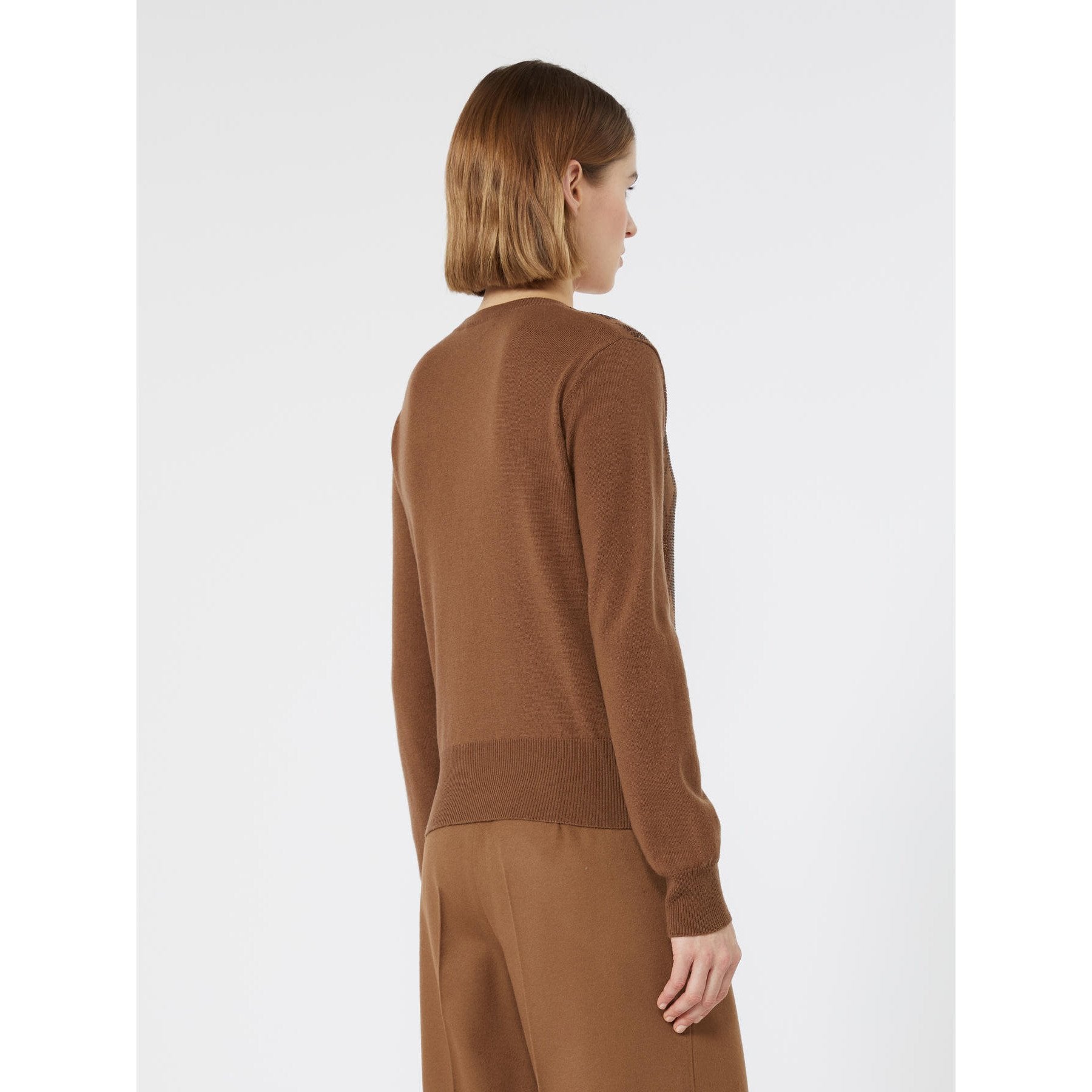 maglia con scollo a v e dettagli MSTLIUTI 005 MAXMARA STUDIO 