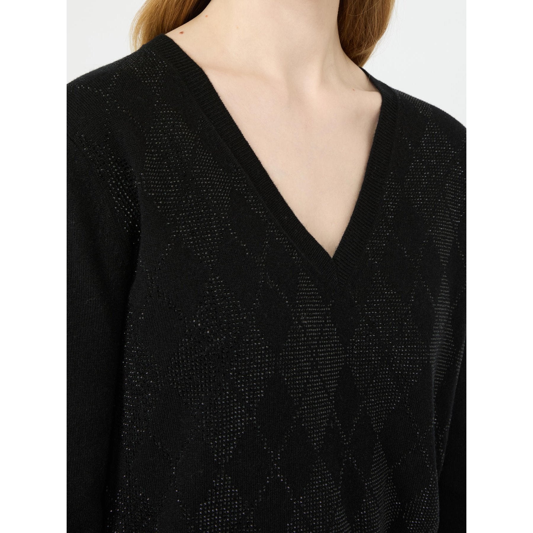 maglia con scollo a v e dettagli MSTLIUTI 010 MAXMARA STUDIO 