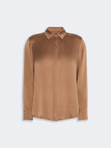MAXMARA STUDIO camicia in raso Cuoio