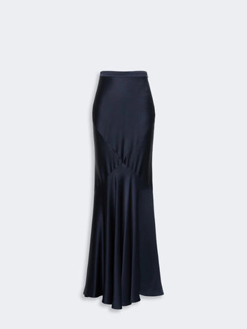 gonna lunga in envers satin MSEACERBO 044 MAXMARA STUDIO ELEGANTE 
