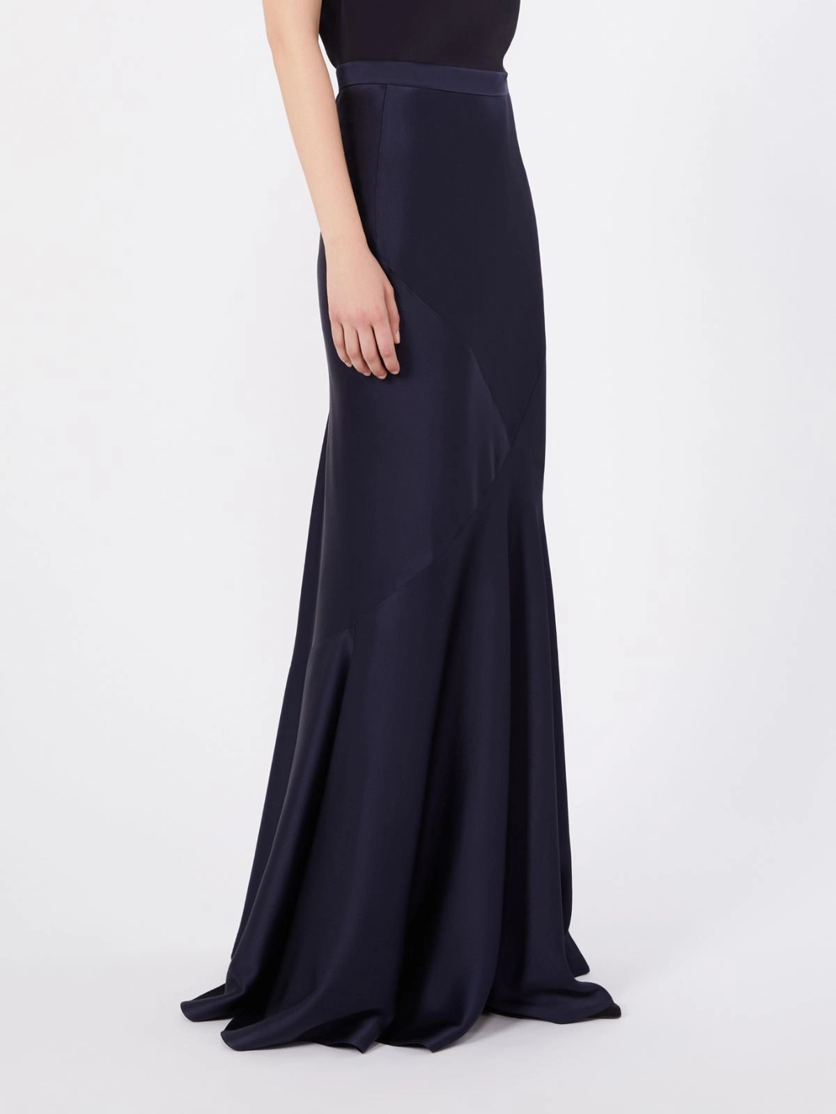 gonna lunga in envers satin MSEACERBO 044 MAXMARA STUDIO ELEGANTE 
