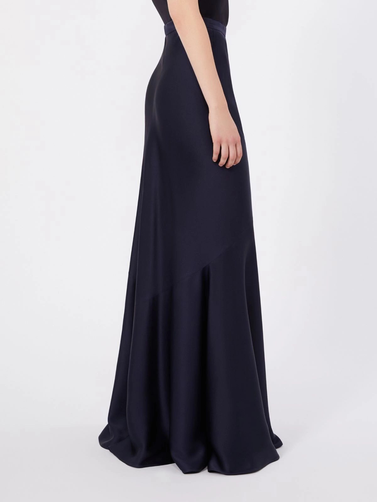 gonna lunga in envers satin MSEACERBO 044 MAXMARA STUDIO ELEGANTE 