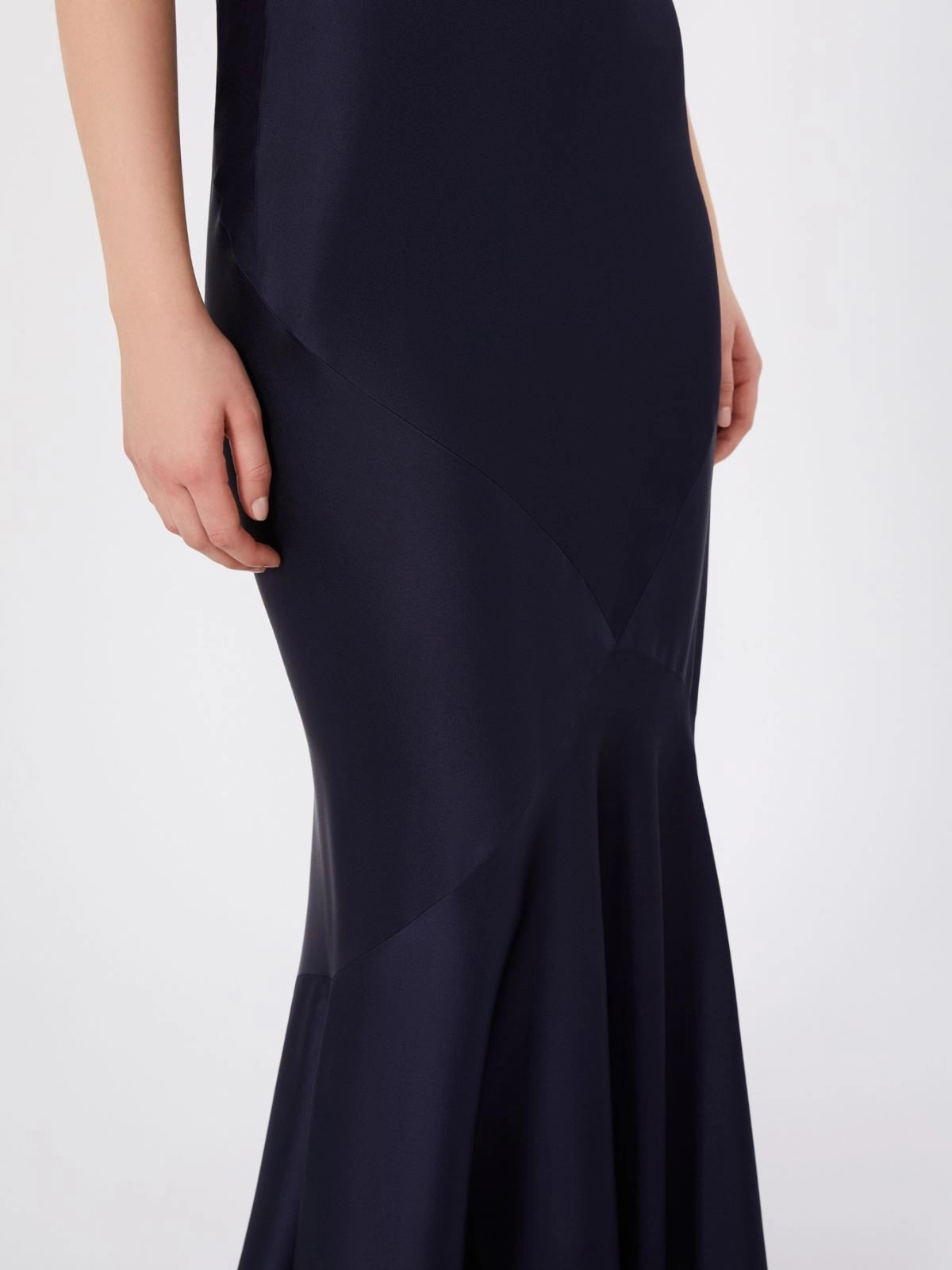 gonna lunga in envers satin MSEACERBO 044 MAXMARA STUDIO ELEGANTE 