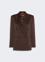 MAXMARA STUDIO ELEGANTE giacca in envers satin Marrone