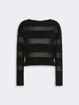 MAXMARA STUDIO ELEGANTE maglia in filato mohair Nero