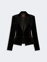 MAXMARA STUDIO ELEGANTE giacca smoking in velluto Nero