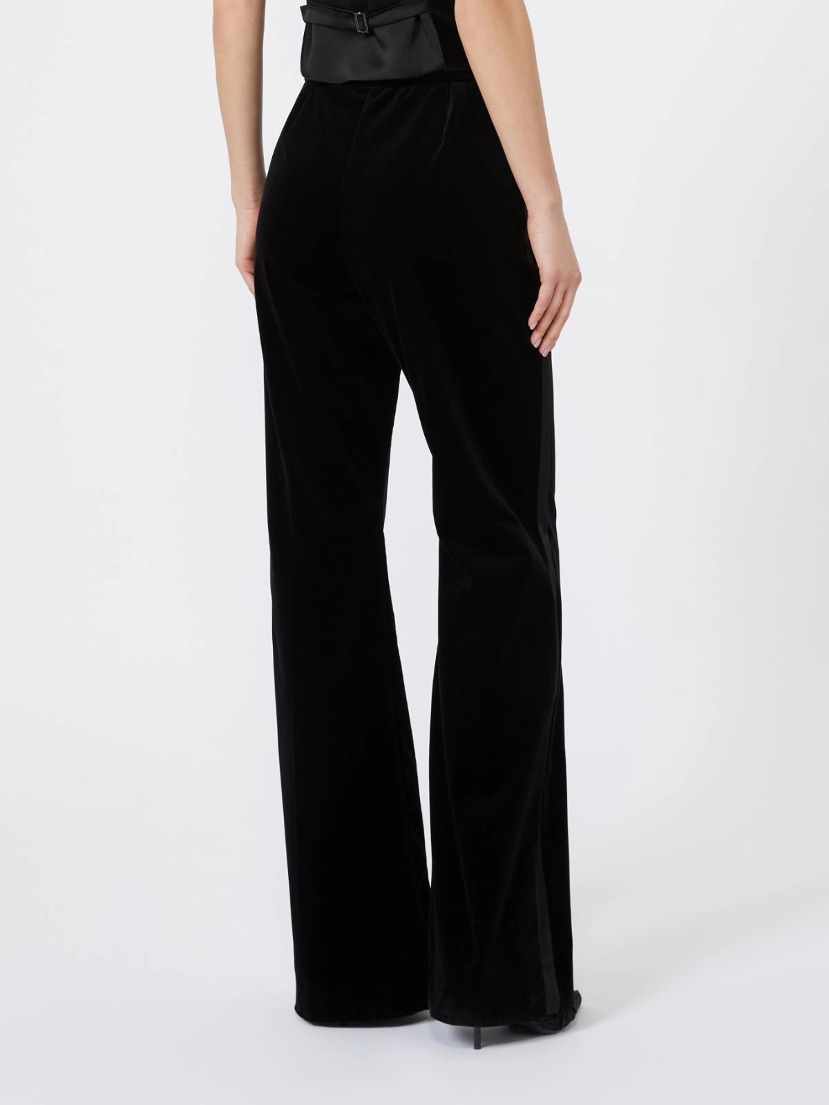 pantalone smoking in velluto MSEOSCURI 007 MAXMARA STUDIO ELEGANTE 