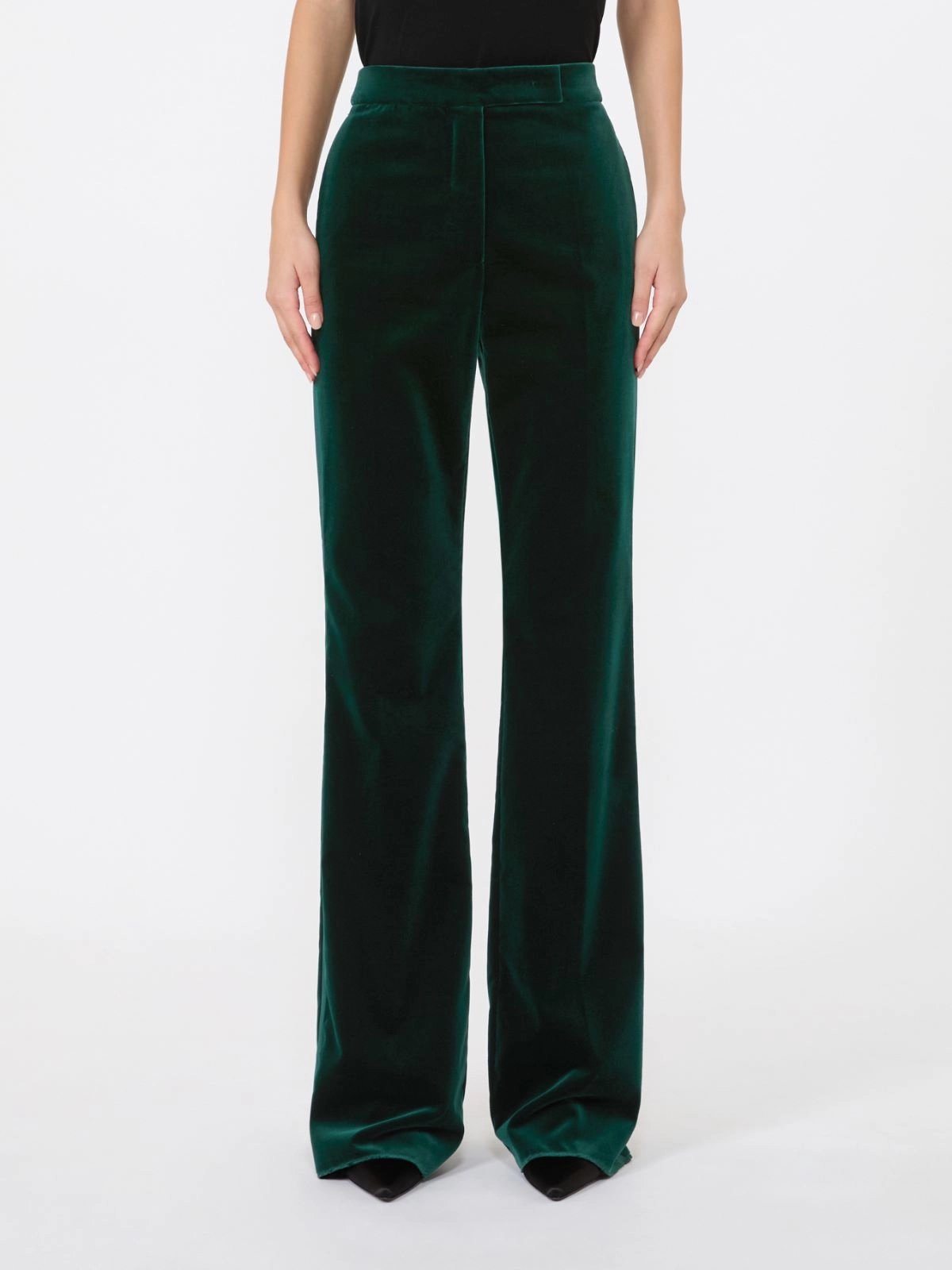 pantalone smoking in velluto MSEOSCURI 021 MAXMARA STUDIO ELEGANTE 