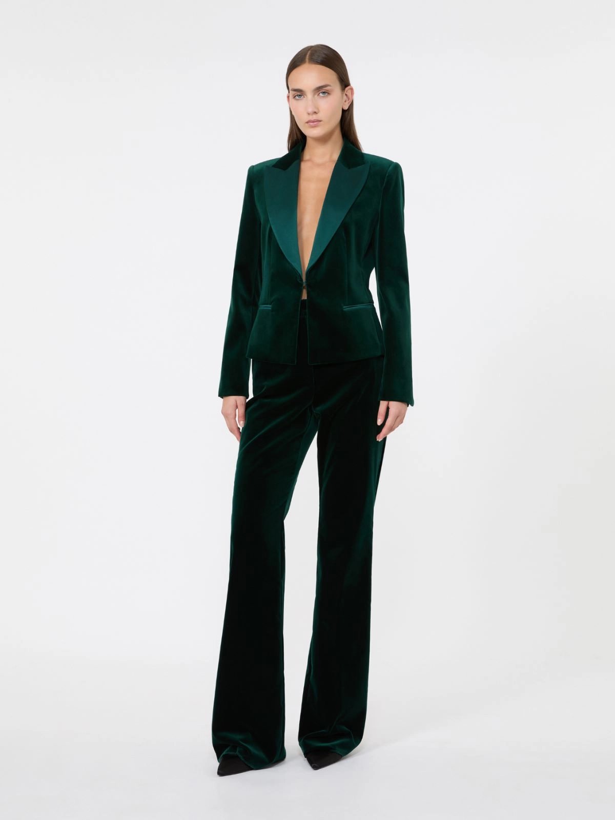 pantalone smoking in velluto MSEOSCURI 021 MAXMARA STUDIO ELEGANTE 