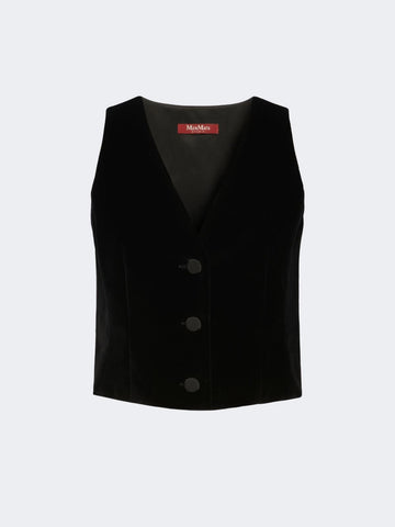 gilet in velluto liscio MSESTREET 007 MAXMARA STUDIO ELEGANTE 