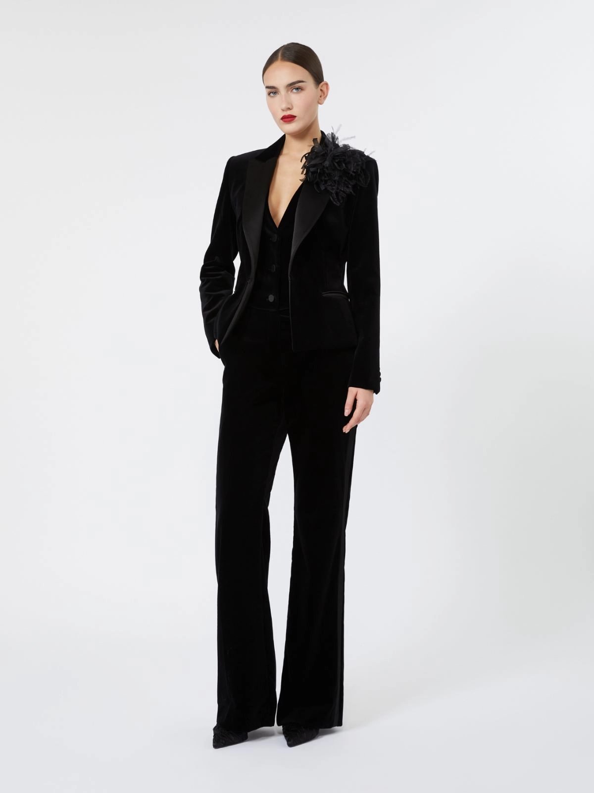 gilet in velluto liscio MSESTREET 007 MAXMARA STUDIO ELEGANTE 