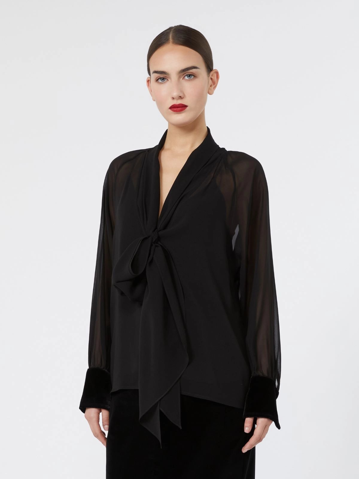 blusa in georgette di seta MSEZATTERA 001 MAXMARA STUDIO ELEGANTE 