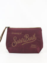 MC2 SAINT BARTH pochette cerata aline wax Bordeaux