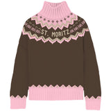 MC2 SAINT BARTH Maglione Meghan Nordic collo alto Marrone