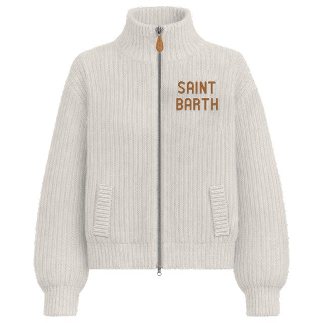 cardigan noire con logo NOIRE 00445M MC2 SAINT BARTH 