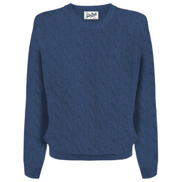 maglione regent a trecce REGENT BRAID WOOL 00025M MC2 SAINT BARTH 