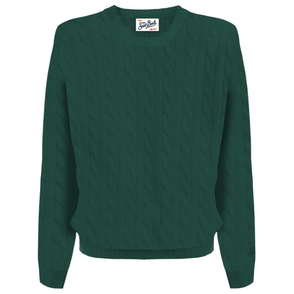 maglione regent a trecce REGENT BRAID WOOL 00055M MC2 SAINT BARTH 