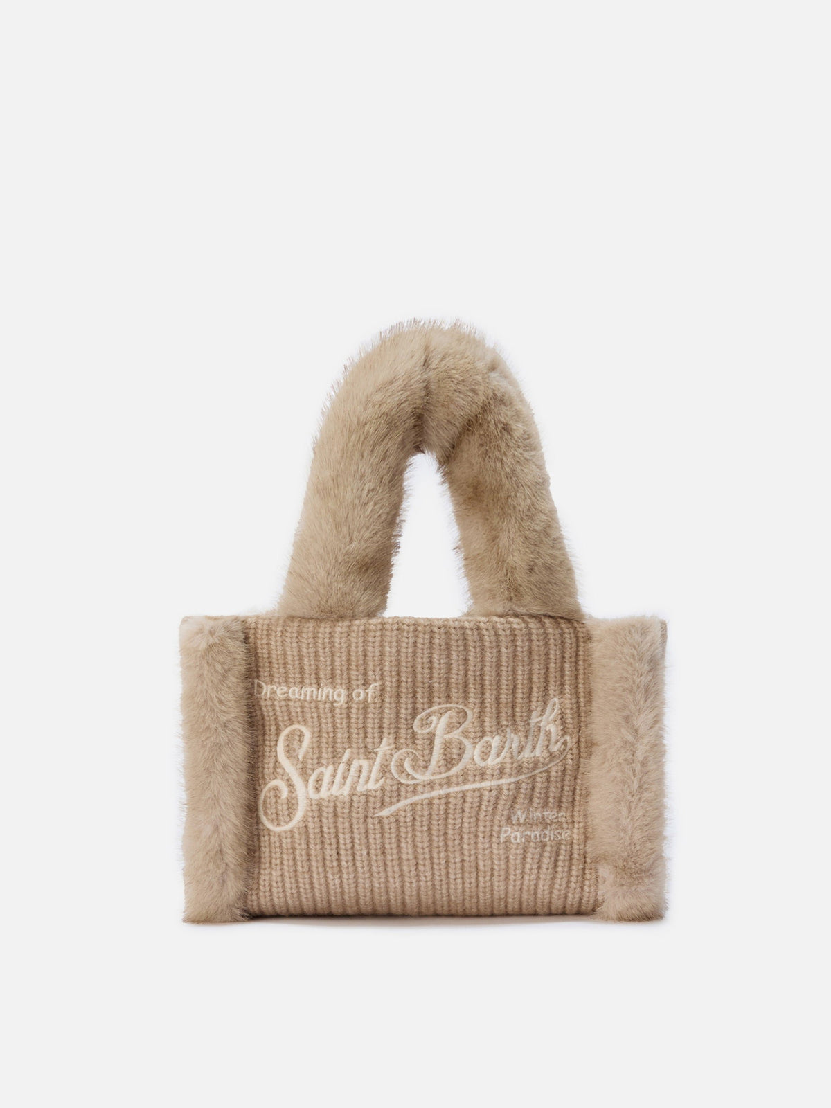 borsa vanity mini shearling VANITY MINI SHEARLING RIB 00521M MC2 SAINT BARTH 