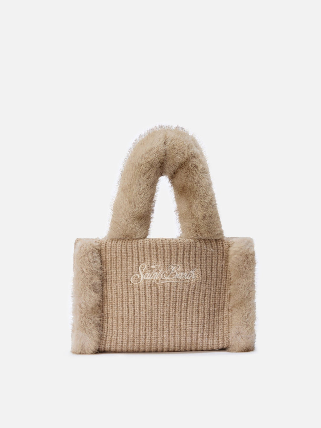 borsa vanity mini shearling VANITY MINI SHEARLING RIB 00521M MC2 SAINT BARTH 