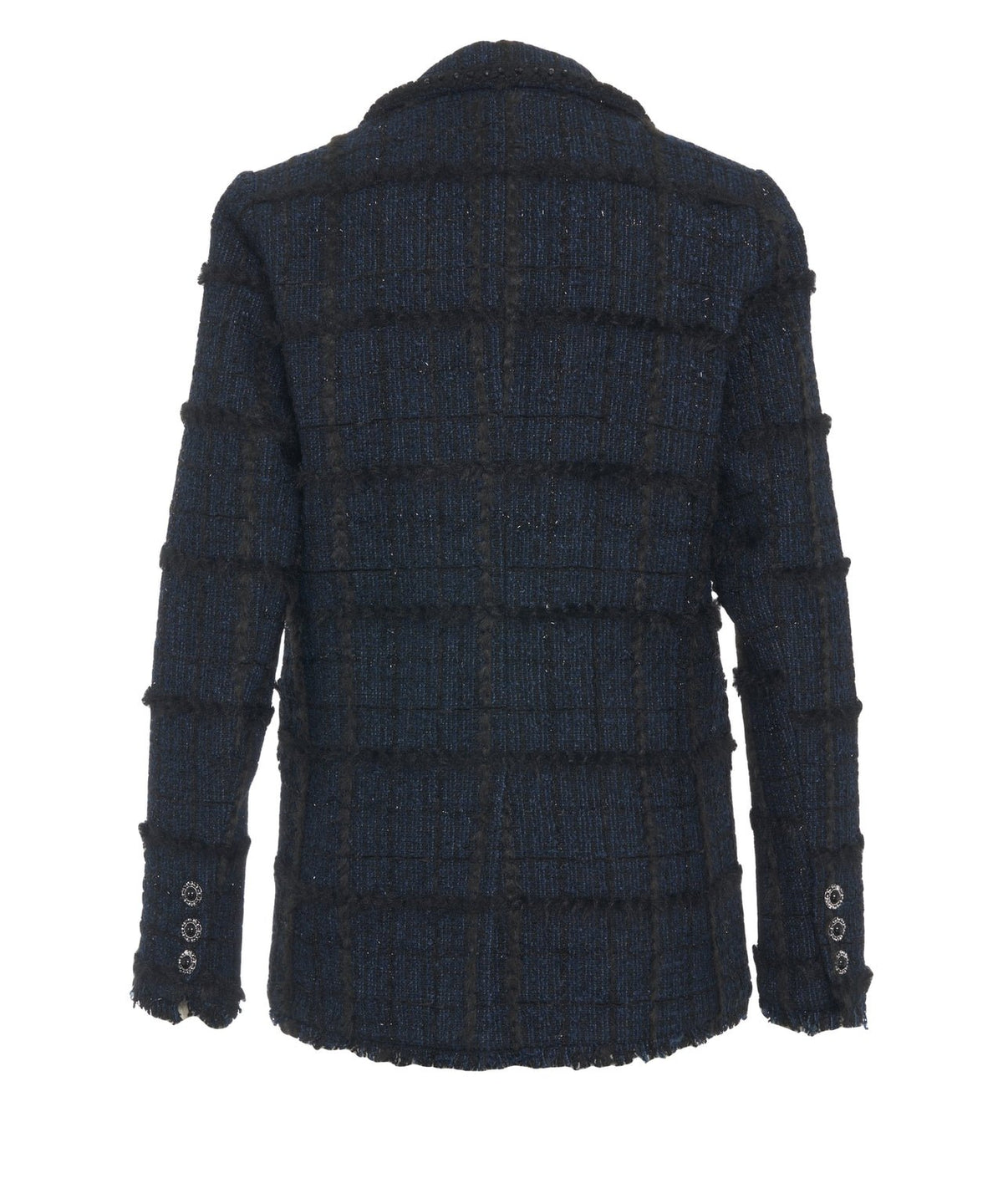 blazer in lana con spilla 26W-C-TJ009 BLUE MiniMeParis 