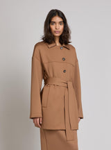 MM MAXMARA trench in jersey tecnico Cammello