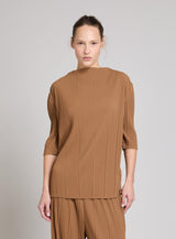 MM MAXMARA blusa plissè Cammello