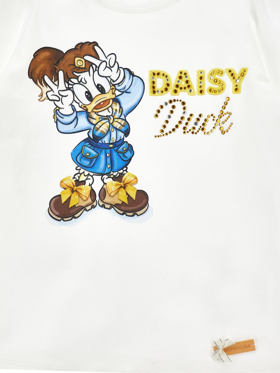 t-shirt daisy duck pailettes 11H622 8201 0156 MONNALISA 
