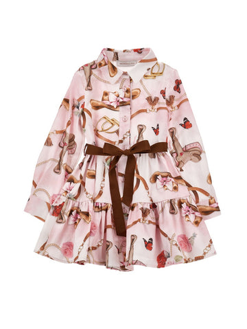 abito chemisier equestrian 11H912 8622 094F MONNALISA 