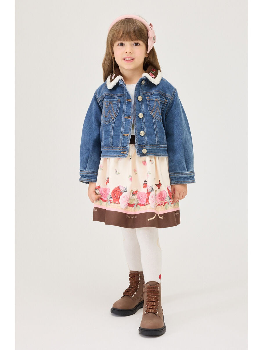 giacca denim jessie ricamo 19H101 8042 0055 MONNALISA 