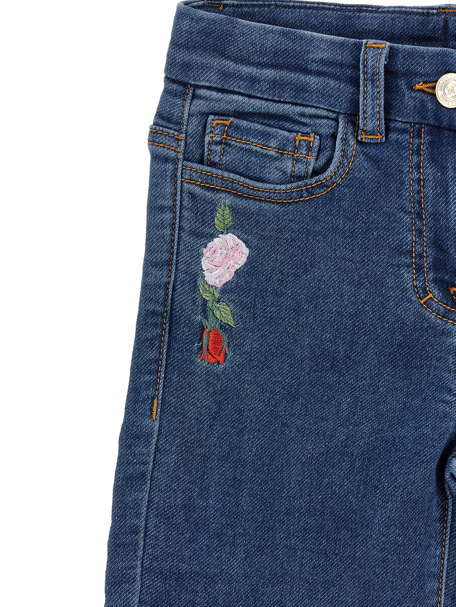 jeans con ricamo floreale 19H400RU 8042 0055 MONNALISA 
