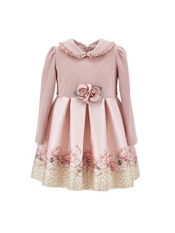 abito rose party fiocco 31H909 8651 0080 MONNALISA 