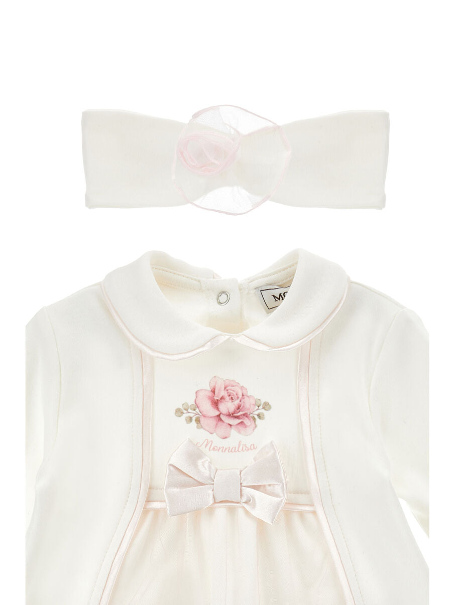 completo con rosa e fiocco 35H511 8000 0191 MONNALISA 