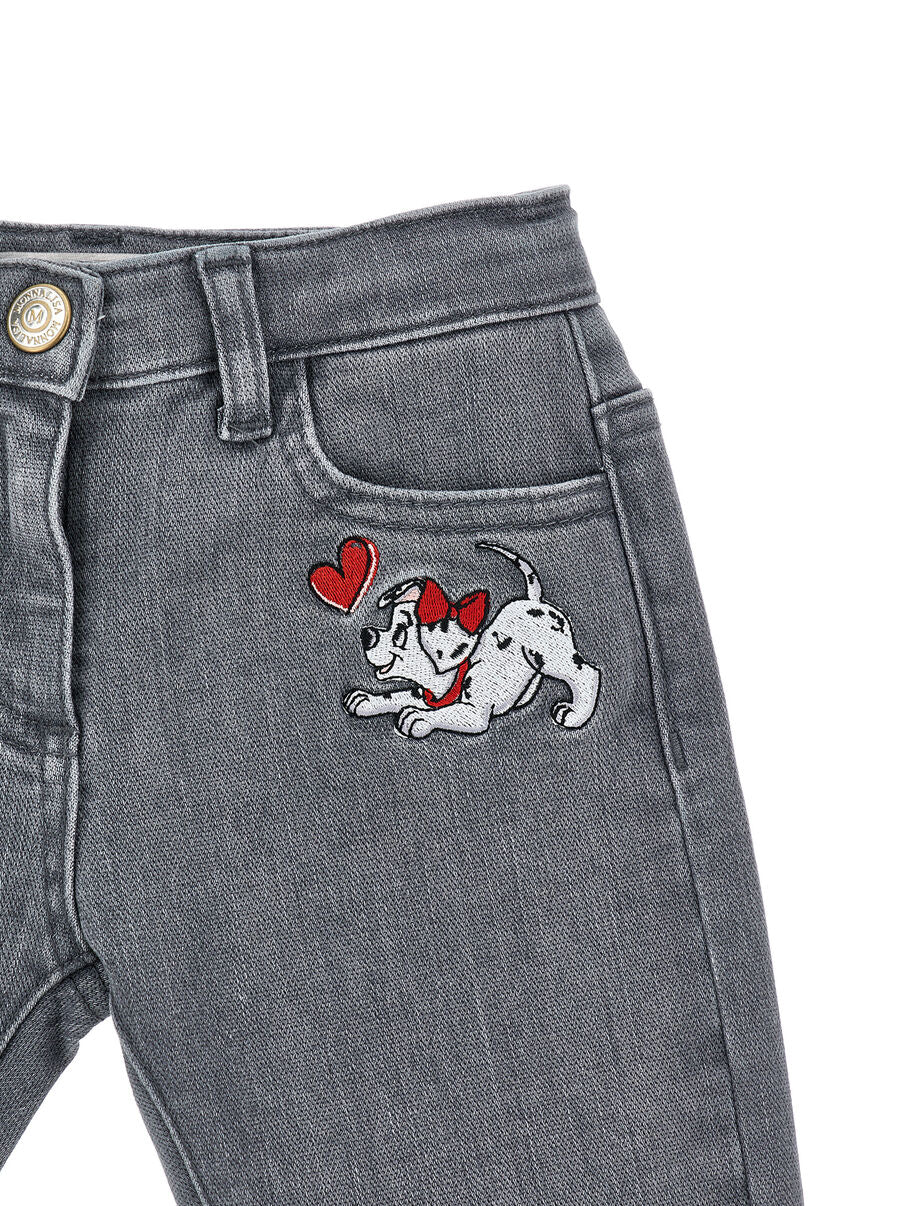 jeans cucciolo ricamato 39H409 8708 0033 MONNALISA 