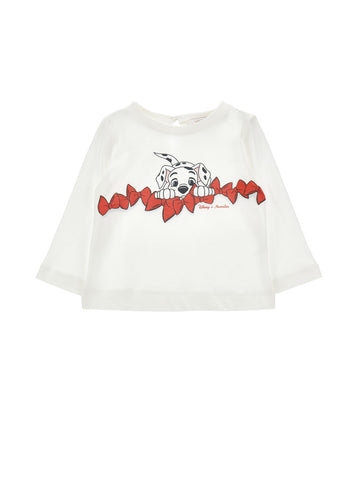 t-shirt dalmata con fiocchi 39H613 8002 0001 MONNALISA 