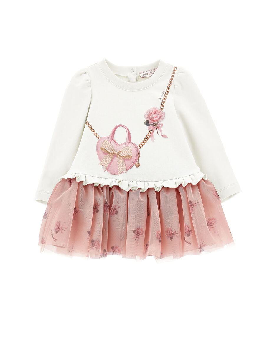 abito con rose e fiocco 39H901 8006 0001 MONNALISA 